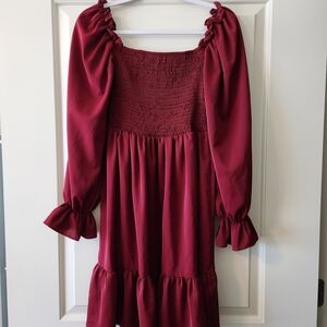SHEIN Deep Red Dress